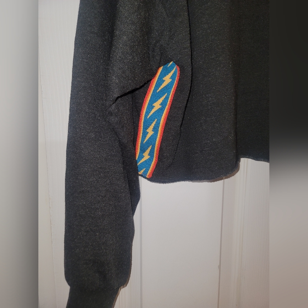 Aviator Nation Bolt Cropped Hoodie Blue Collection XS - Picture 6 of 6